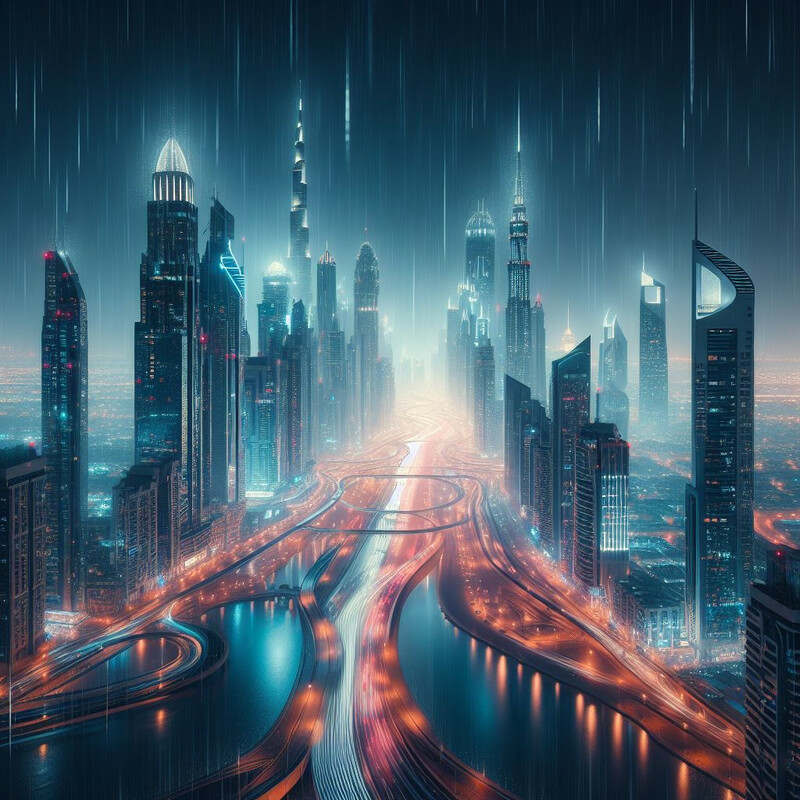 الامطار في دبي